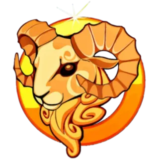 ♈️ Aries, zodiaco, astrología, carnero, horóscopo, signo telegram sticker