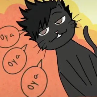 🐈 oya oya chat, animé, manga, dessin animé, Oya, drôle whatsapp sticker