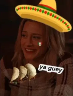 😂 ya guey Tacos, Comida mexicana, Sombrero, México, Güey telegram sticker