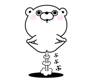 💨 oso, lindo, animal, dibujos animados, divertido, pedo telegram sticker