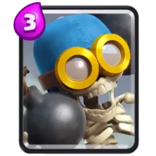 💣 Clash Royale 폭격기, 해골, 폭발물, 고글, 카드 게임 telegram sticker