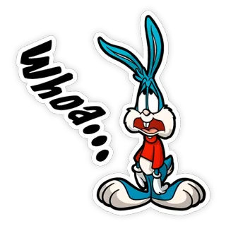 🙄 Buster Bunny Tiny Toon Adventures Ehhh... What's up, doc? dessin animé, lapin, looney tunes, tiny toon adventures, personnage telegram sticker