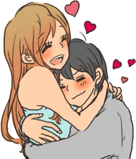 🤗 abraço, amor, romance, casal, carinho, corações telegram sticker