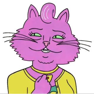 😸 Princess Carolyn BoJack Horseman kucing, animasi, acara TV, BoJack Horseman, Princess Carolyn whatsapp sticker