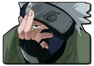 😒 Kakashi Naruto anime, kakashi, naruto, facepalm telegram sticker