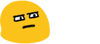 😑 Emoji, Wajah, Ekspresi, Kuning, Kartun telegram sticker