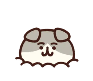 🎵 dễ thương, động vật, chó, nhãn dán, hoạt hình telegram sticker