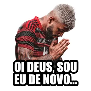 🙏 OI DEUS, SOU EU DE NOVO... prière, homme, tatouage, Dieu, message telegram sticker