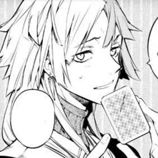 🐁 Anime, Manga, Personage, Speelkaarten, Smuilen, Illustratie telegram sticker