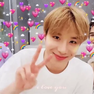 🔥 i love you pessoa, sorriso, amor, sinal de paz whatsapp sticker