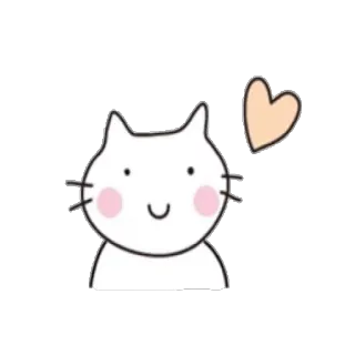 🐱 cat, heart, cute, sticker, animal, cartoon telegram sticker