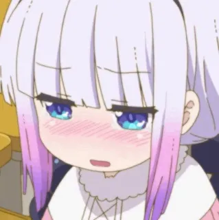 🍬 Kanna Kamui Miss Kobayashi's Dragon Maid 애니메이션, 드래곤, 귀여운, 칸나, 칸나 카무이, 코바야시네 메이드래곤 whatsapp sticker
