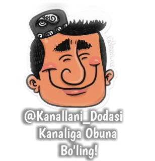 😊 @Kanallani_Dodasi Kanaliga Obuna Bo'ling! telegram sticker