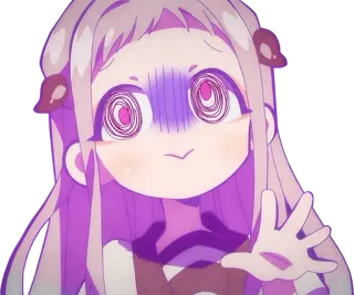 😅 Yashiro Nene Toilet-bound Hanako-kun Anime, Chica, asustada, Manga, Morado, Personaje telegram sticker