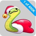 🎁 1 of 400K งู, คริสต์มาส, หมวกซานต้า, น่ารัก, สติกเกอร์, อีโมจิ, วันหยุด telegram sticker
