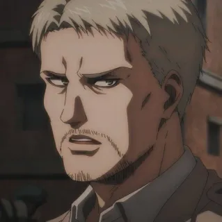 ⚔️ Reiner Braun Attack on Titan อนิเมะ, ตัวละคร, จริงจัง, ไรเนอร์ บราวน์, ผ่าพิภพไททัน whatsapp sticker
