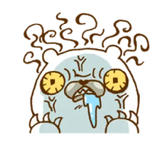 😡 Kartun, Beruang, Marah, Stres, Frustrasi, Kesal telegram sticker