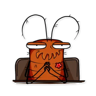 👿 barata, desenho animado, inseto, tramando, malvado, barata de desenho animado telegram sticker