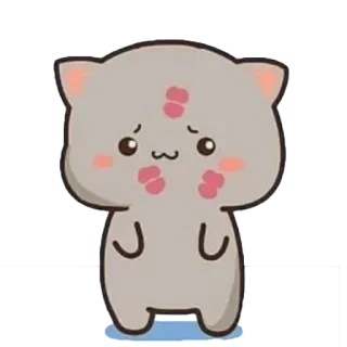 😚 cat, kiss, cute, animal, kawaii whatsapp sticker