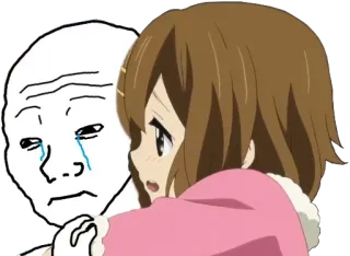 ❤️ Anime, Przytulanie, Postać, Meme whatsapp sticker