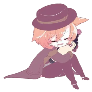🤤 Chuya Nakahara Bungo Stray Dogs Anime, Chibi, Traurig, Bungo Stray Dogs, Chuya Nakahara telegram sticker