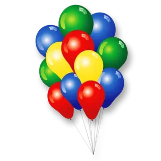 🎈 ballons, fête, célébration, coloré, festif whatsapp sticker