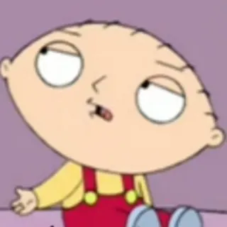 😏 Stewie Griffin Family Guy Stewie, Griffin, Family Guy, Cartoon, Baby, Charakter telegram sticker