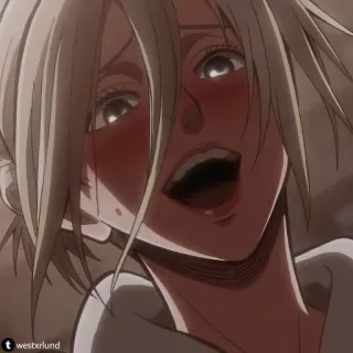 🌟 Annie Leonhart Attack on Titan Anime, Cartone animato, Personaggio, Annie Leonhart, L'attacco dei giganti telegram sticker