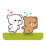 😍 медведи, любовь, милые, мультфильм telegram sticker