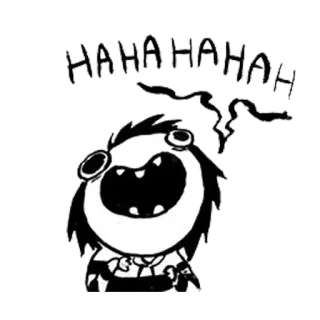 😂 HAHAHAHAH cartoon, humor, laughter, drawing, funny, comic telegram sticker