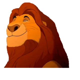 🦁 Mufasa The Lion King leone, mufasa, disney, il re leone, cartone animato, animale, re whatsapp sticker