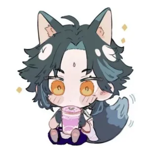 🌟 Xiao Genshin Impact Xiao, Genshin Impact, Chibi, Anime, Video game, Kawaii, Fofo telegram sticker