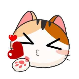 😘 แมว, สัตว์, น่ารัก, รัก, หัวใจ, จูบ telegram sticker