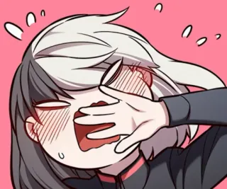 🐈 anime, manga, avergonzado, lindo, chibi, dibujos animados, sonrojo telegram sticker