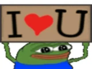 ❤️ Pepe the Frog I ❤️ U Pepe, amor, corazón, rana, te amo telegram sticker