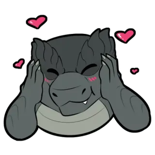 ❤ Drache, Herzen, süß, Cartoon, Fantasy, Aufkleber telegram sticker