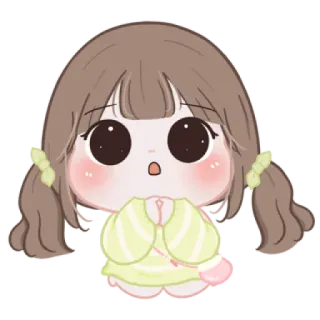 🍪 kawaii, cute, girl, cartoon, sticker telegram sticker