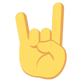 🤘 Rock on, Gesto de mão, Chifres, Rock and roll, Música telegram sticker