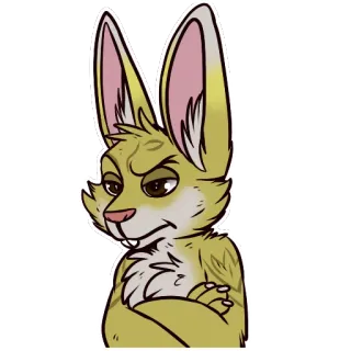 😑 conejo, animal, peludo, dibujos animados, personaje telegram sticker