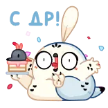 🥳 만화, 동물, 중지, 불쾌한 제스처, 스티커, 웃긴 telegram sticker