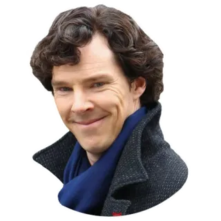 😊 Sherlock Holmes Sherlock sherlock, benedict cumberbatch, actor, portrait, famous, tv show telegram sticker