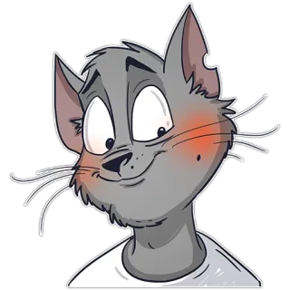 ☺️ cat, cartoon, animal, cute, pet, sticker whatsapp sticker