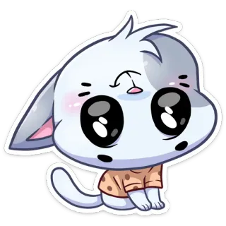 🙃 kat, schattig, dier, sticker, cartoon telegram sticker