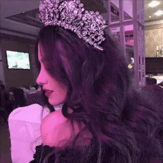 👸 mujer, corona, retrato, belleza, chica, perfil telegram sticker