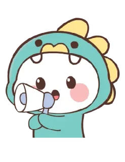 📢 dinosaur, costume, megaphone, cute, cartoon telegram sticker