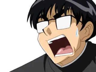 😱 Anime, Pria, Syok, Emosi, Terkejut, Kartun telegram sticker