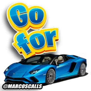 🏆 Go for @MARCOSOSCALLS Go for, Car, Luxury car, Lamborghini, Blue, Instagram handle, sticker telegram sticker