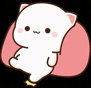 😶 gatto, carino, adesivo, pesca, adorabile telegram sticker