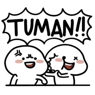 😤 TUMAN!! Desenho animado, Bravo, Exclamação, Fofo, Engraçado telegram sticker