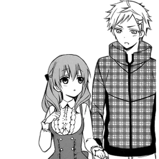 ❤ anime, manga, couple, cartoon, art telegram sticker